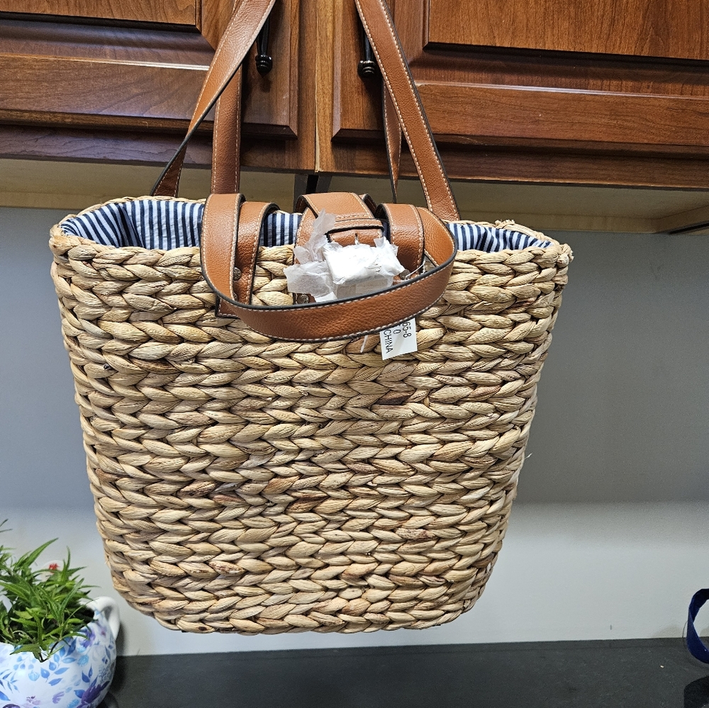 Straw backpack
